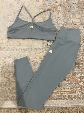 Vuori Seamless Bralette and High-Waist Legging Set - Slate